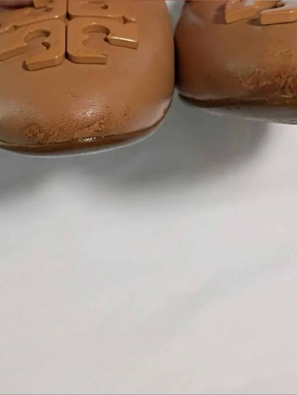 Tory Burch Tan Logo Ballet Flats Size 6
